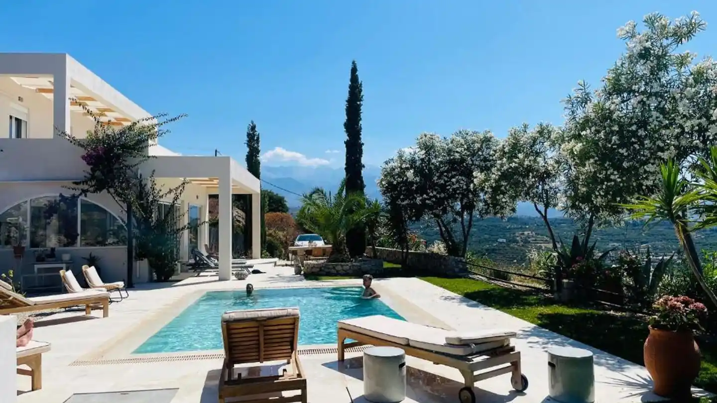 Villa terrace in Crete